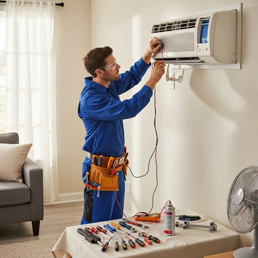Soma Eminçelik Eminçelik klima gaz dolumu ve bakım – Enerji verimliliği artırıldı. - Teknik servis örneği